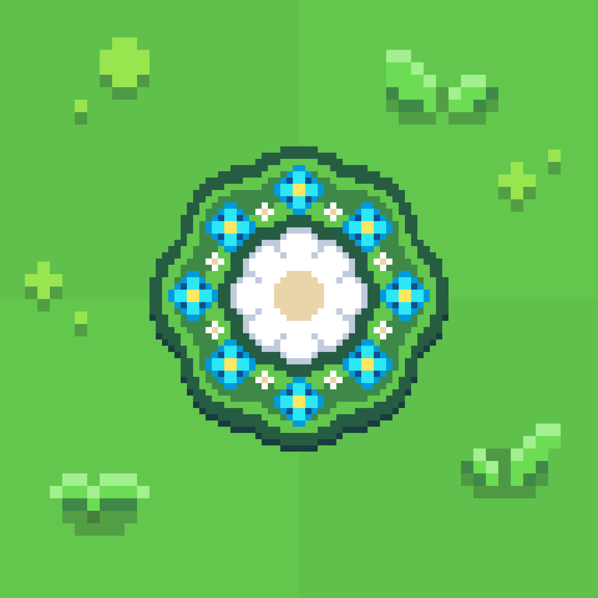 Green Field Rug